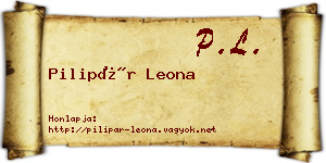 Pilipár Leona névjegykártya